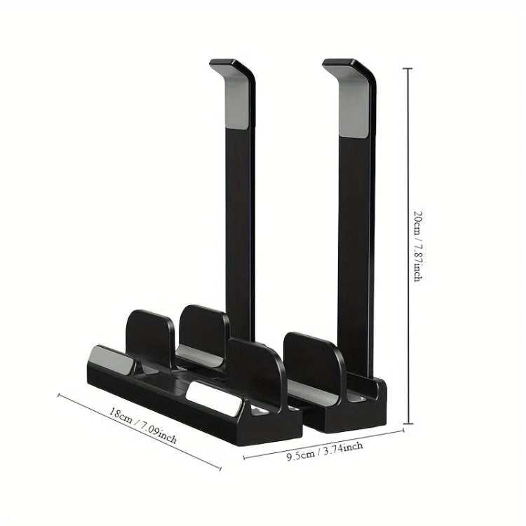 Dual-Purpose Laptop Vertical Stand Storage Rack Desktop Heightening Cooling Base