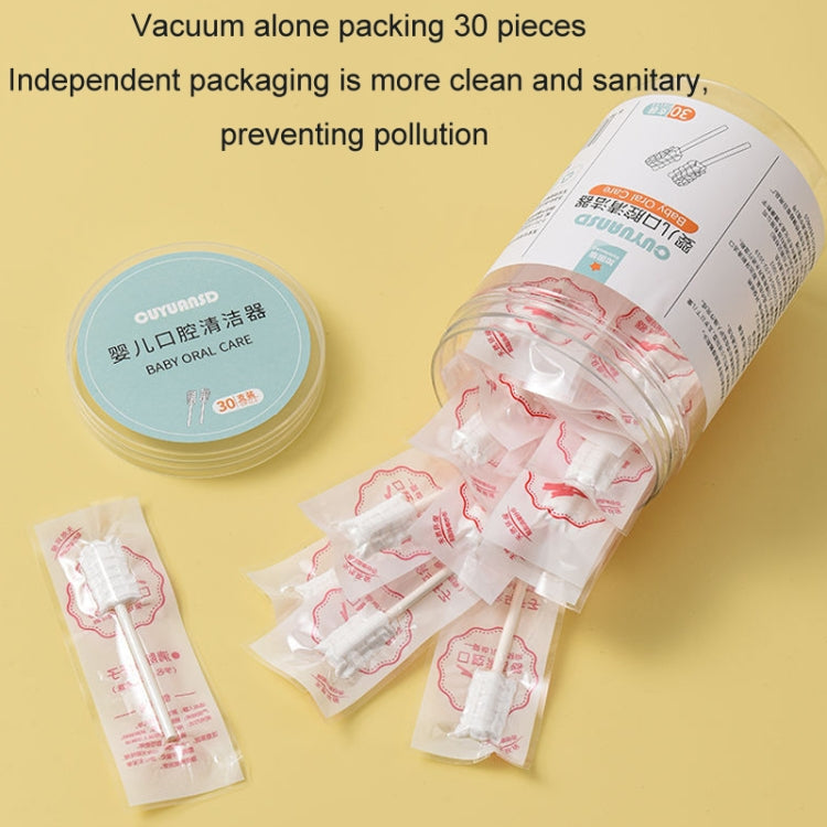 CUYUANSD 30pcs/can Baby Oral Cleaner Tongue Cleaning Gauze Swab