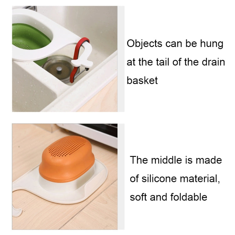 Multifunctional Whale-shaped Foldable Kitchen Fruit and Vegetable Draining Basket