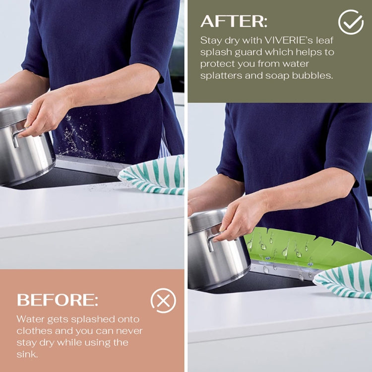 Leaf Shape Kitchen Sink Silicone Water Deflector Home Dishwashing Suction Cup Anti-splash Tools