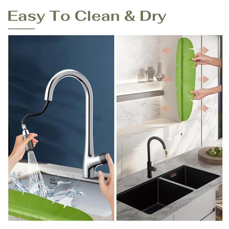 Leaf Shape Kitchen Sink Silicone Water Deflector Home Dishwashing Suction Cup Anti-splash Tools