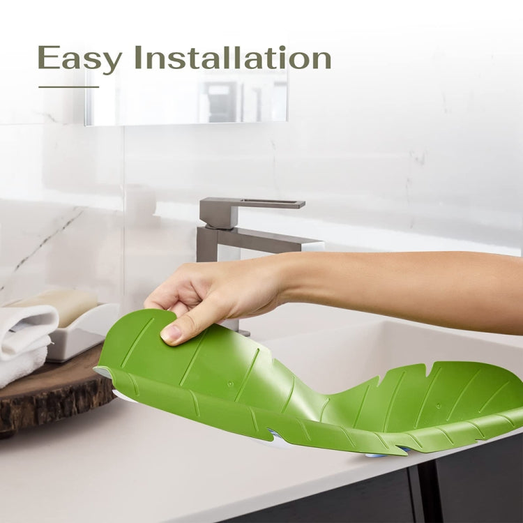 Leaf Shape Kitchen Sink Silicone Water Deflector Home Dishwashing Suction Cup Anti-splash Tools