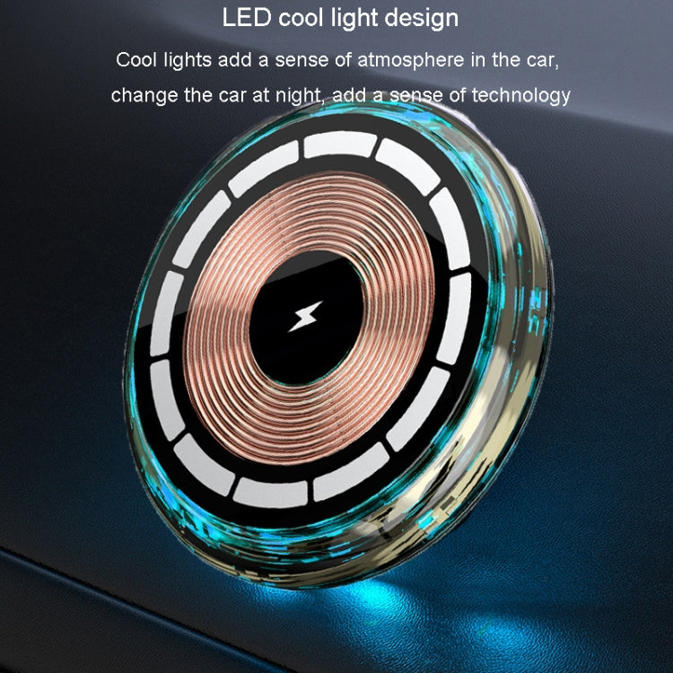 For iPhone Magsafe Magnetic Car Wireless Charger Phone Holder Light Emitting Wireless Charger