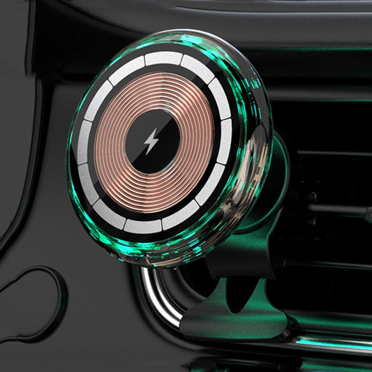 For iPhone Magsafe Magnetic Car Wireless Charger Phone Holder Light Emitting Wireless Charger