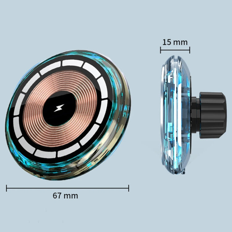 For iPhone Magsafe Magnetic Car Wireless Charger Phone Holder Light Emitting Wireless Charger