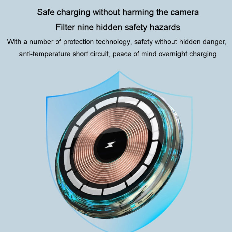 For iPhone Magsafe Magnetic Car Wireless Charger Phone Holder Light Emitting Wireless Charger