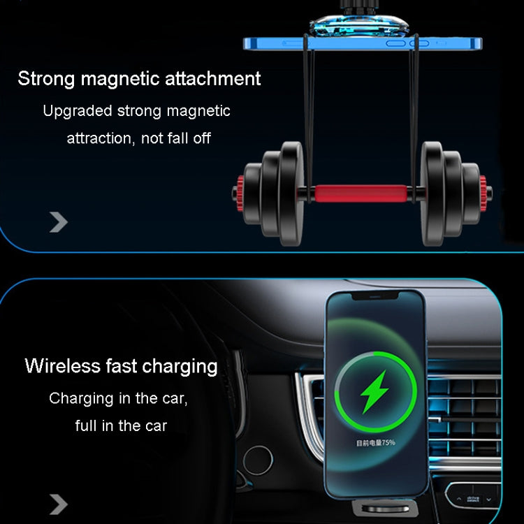 For iPhone Magsafe Magnetic Car Wireless Charger Phone Holder Light Emitting Wireless Charger