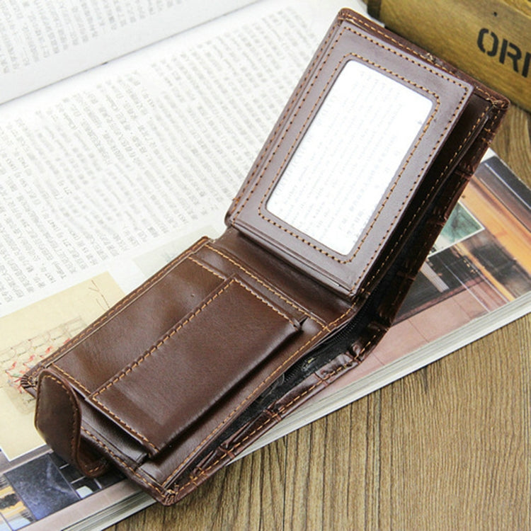 Baellerry M1078 Splicing Leather Casual Men Wallet With Buckle Multi-Card Slot Coin Purse