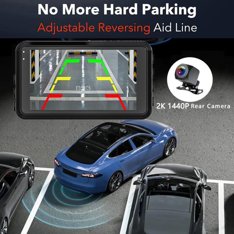 3-Inch Dual-Lens Front 4K + Rear 2K HD WiFi Connected Driving Recorder