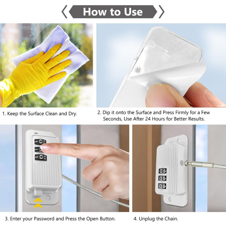 Children Window Safety Lock Limited Positioning Password Refrigerator Lock