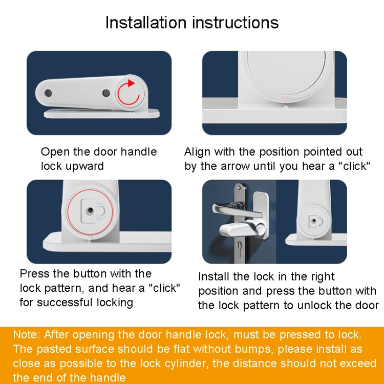 Children Safe Lock Door Handle Fixed Anti-Opening Lock