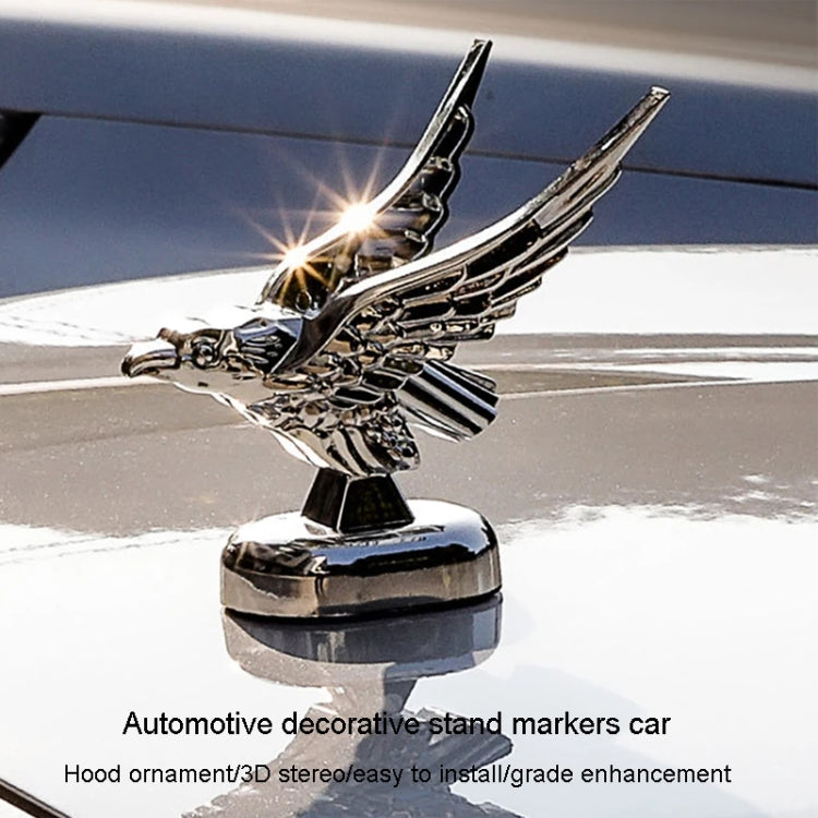 Car Hood Decoration 3D Spread Wings Flying Eagle Modification Universal Car Emblem