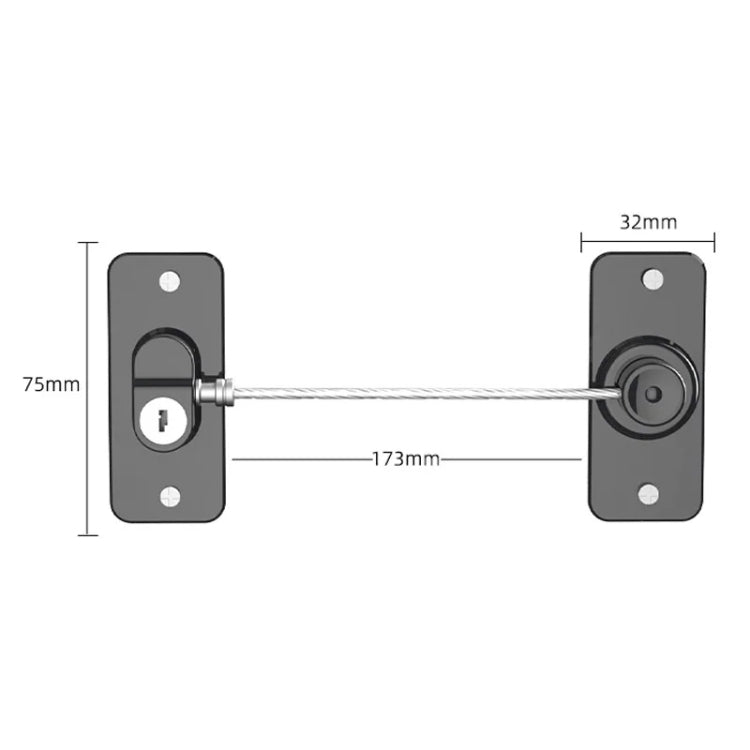 Multifunctional Children Window Safety Lock With Key Refrigerator Cabinet Lock Dual Purpose Limator