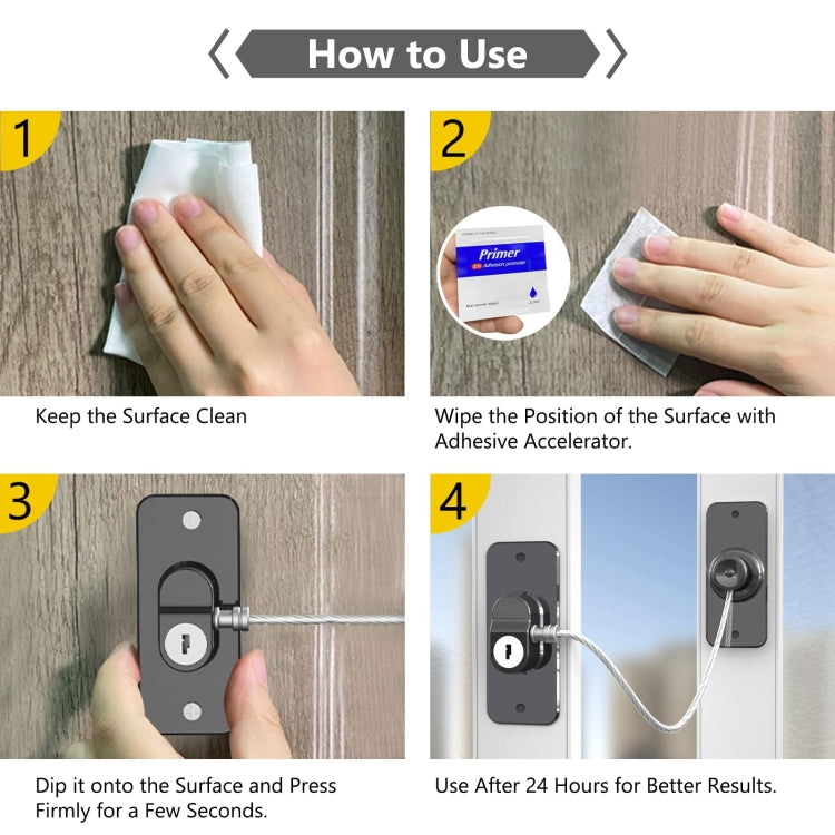 Multifunctional Children Window Safety Lock With Key Refrigerator Cabinet Lock Dual Purpose Limator