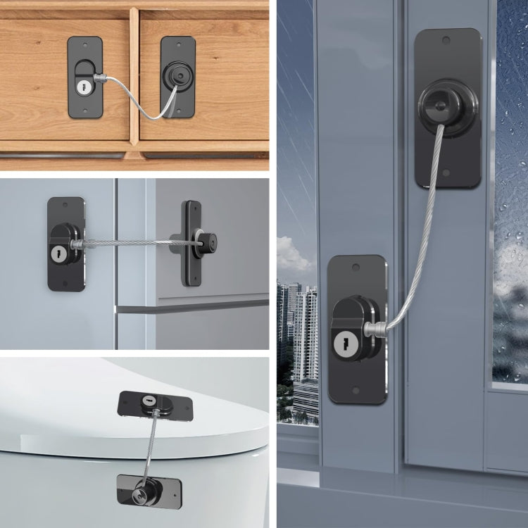 Multifunctional Children Window Safety Lock With Key Refrigerator Cabinet Lock Dual Purpose Limator