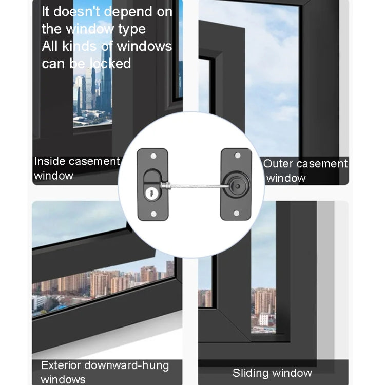 Multifunctional Children Window Safety Lock With Key Refrigerator Cabinet Lock Dual Purpose Limator