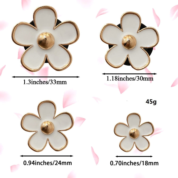 4pcs/set Small Chrysanthemum Perfume Alloy Jewelry Car Air Outlet Decoration Clip