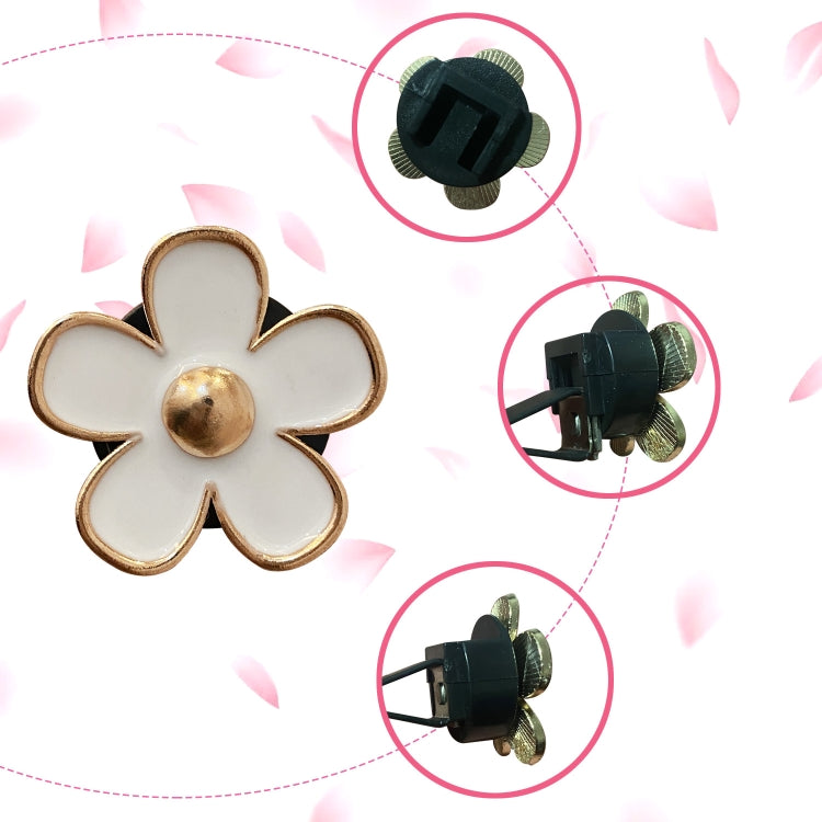 4pcs/set Small Chrysanthemum Perfume Alloy Jewelry Car Air Outlet Decoration Clip