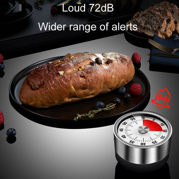 Kitchen Stainless Steel Mechanical Timer Student Time Management Reminder Baking Alarm Clock