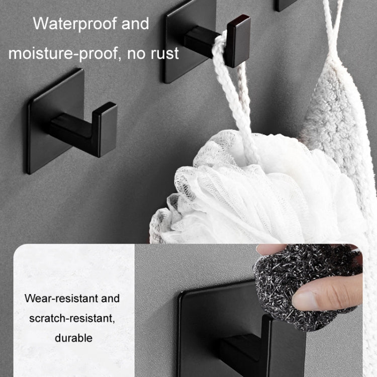 Thickened Solid Hooks Toilet Clothes Hooks Aluminum Free Perforation Wall Clothes Hat Hanger