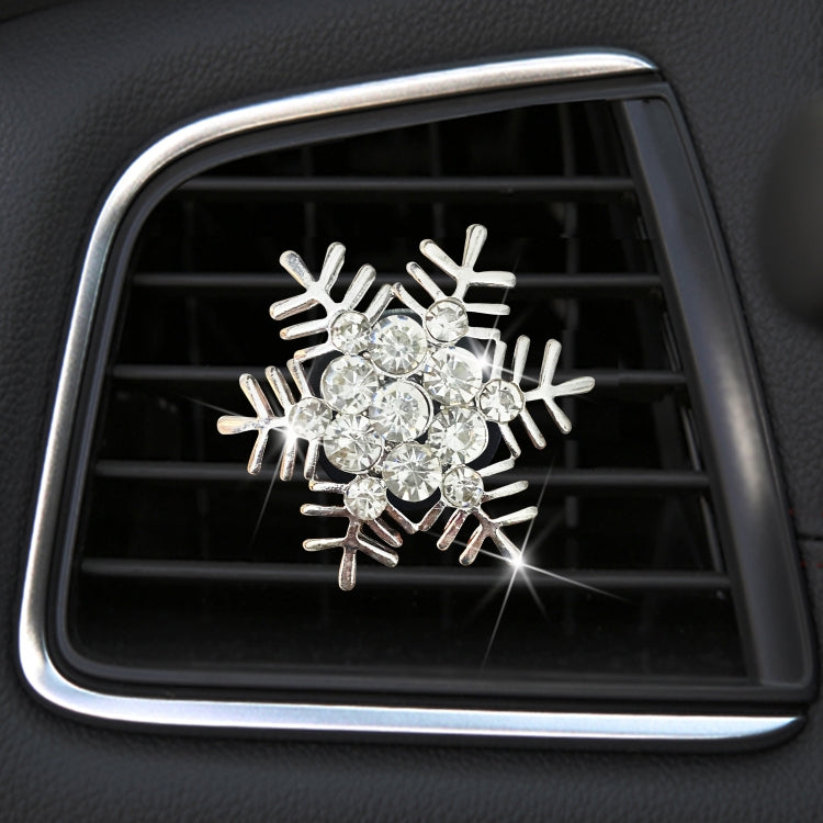 Rhinestone Metal Snowflake Car Air Vent Aromatherapy Decorative Clip