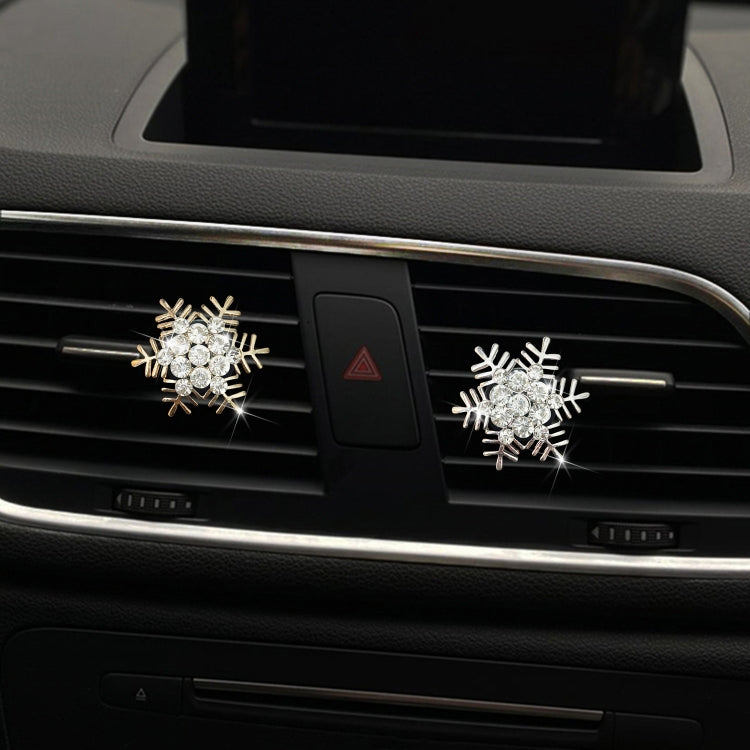 Rhinestone Metal Snowflake Car Air Vent Aromatherapy Decorative Clip