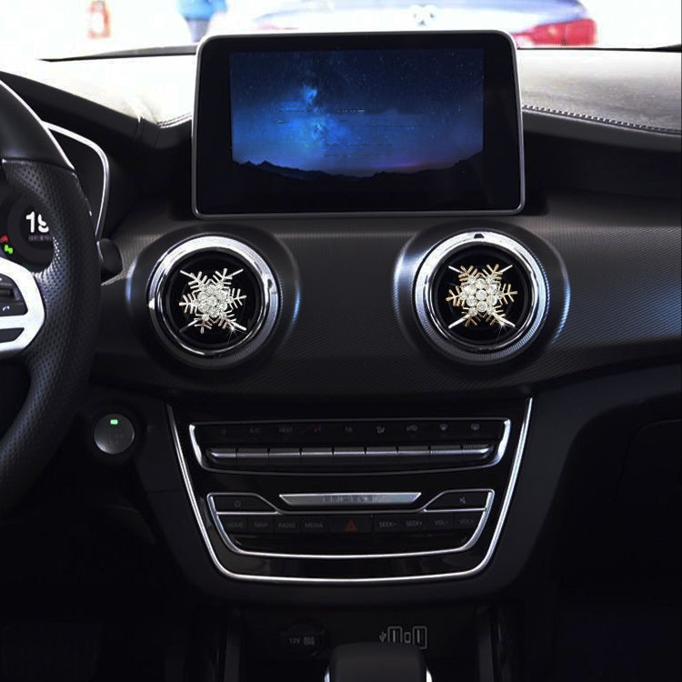 Rhinestone Metal Snowflake Car Air Vent Aromatherapy Decorative Clip