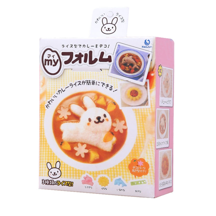 4pcs/Set Rabbit Dolphin Rice Sushi DIY Mold