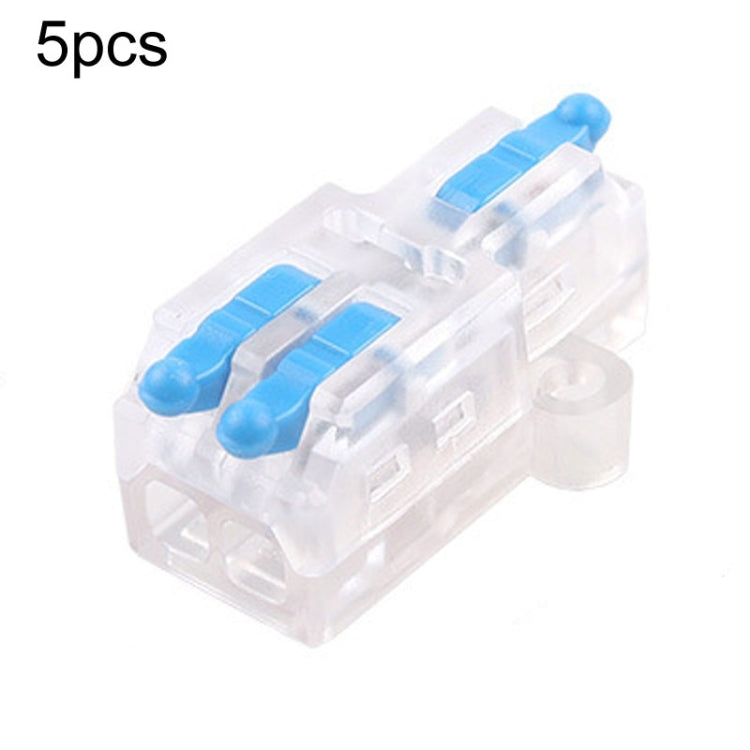 5pcs Push Type Mini Wire Connection Splitter Quick Connect Terminal Block