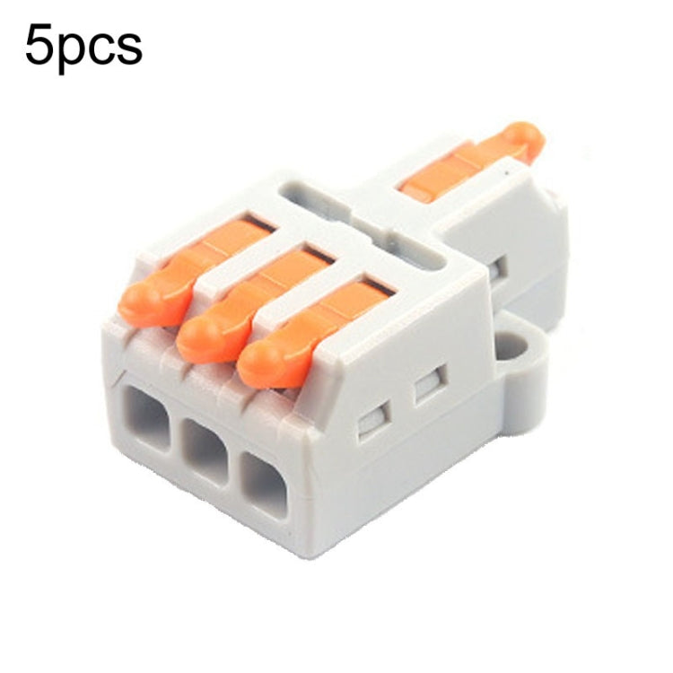 5pcs Push Type Mini Wire Connection Splitter Quick Connect Terminal Block