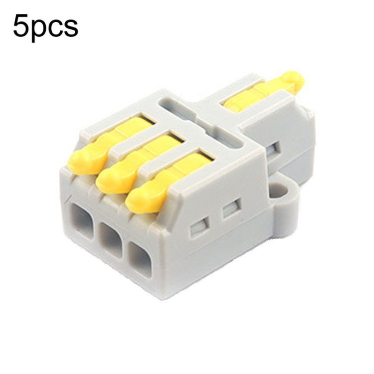 5pcs Push Type Mini Wire Connection Splitter Quick Connect Terminal Block