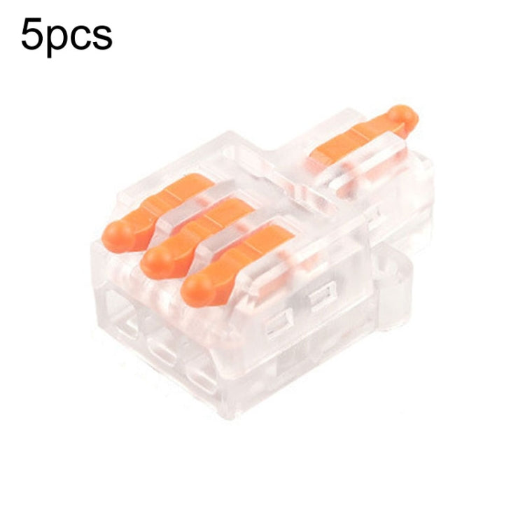 5pcs Push Type Mini Wire Connection Splitter Quick Connect Terminal Block