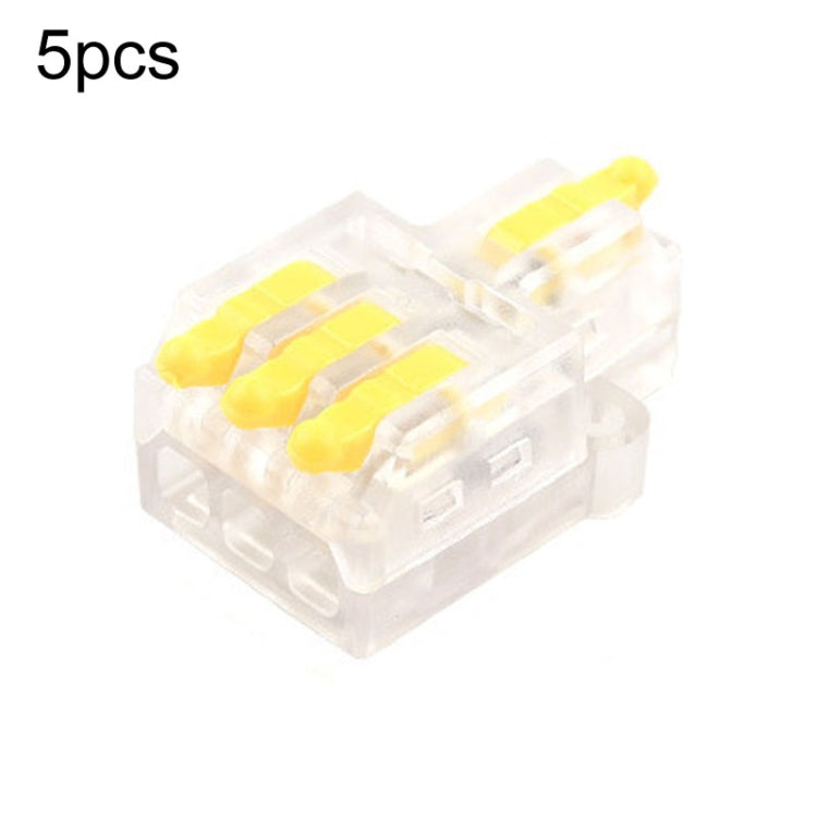 5pcs Push Type Mini Wire Connection Splitter Quick Connect Terminal Block