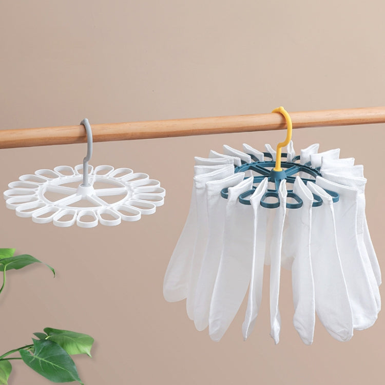 360 Degree Rotatable Sock Hanger With 20 Clips Round Laundry Drying Rack