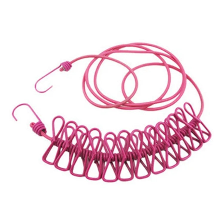 Outdoor Travel Retractable Windproof Clothesline with 12 Clips