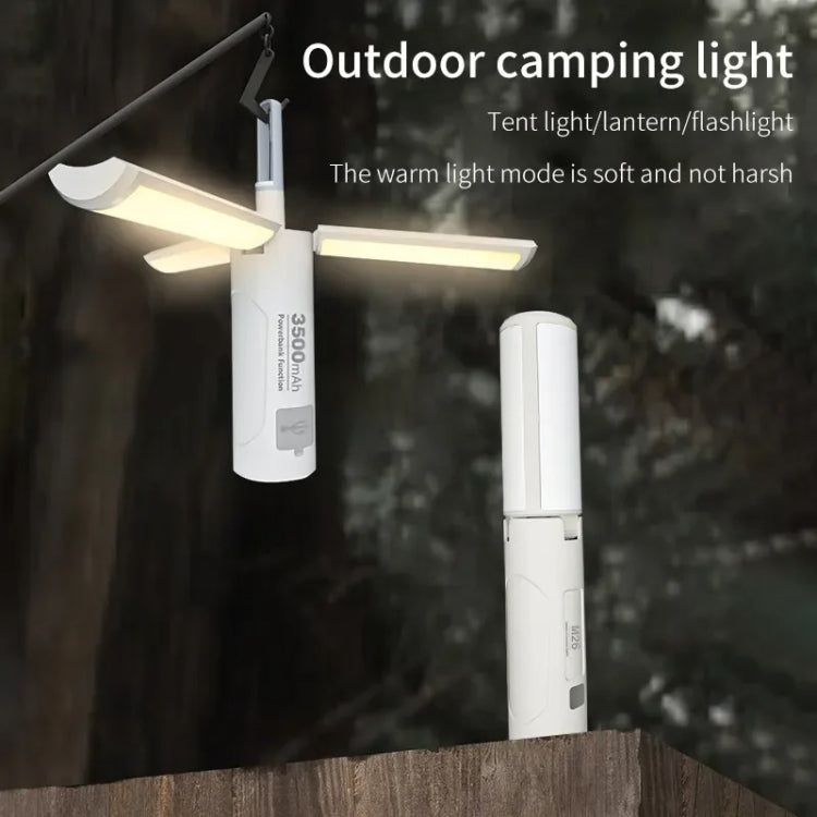 M26 Foldable Handheld Lamp Portable Triple Leaf Hook Outdoor Flashlight Multi-Functional Camping Light
