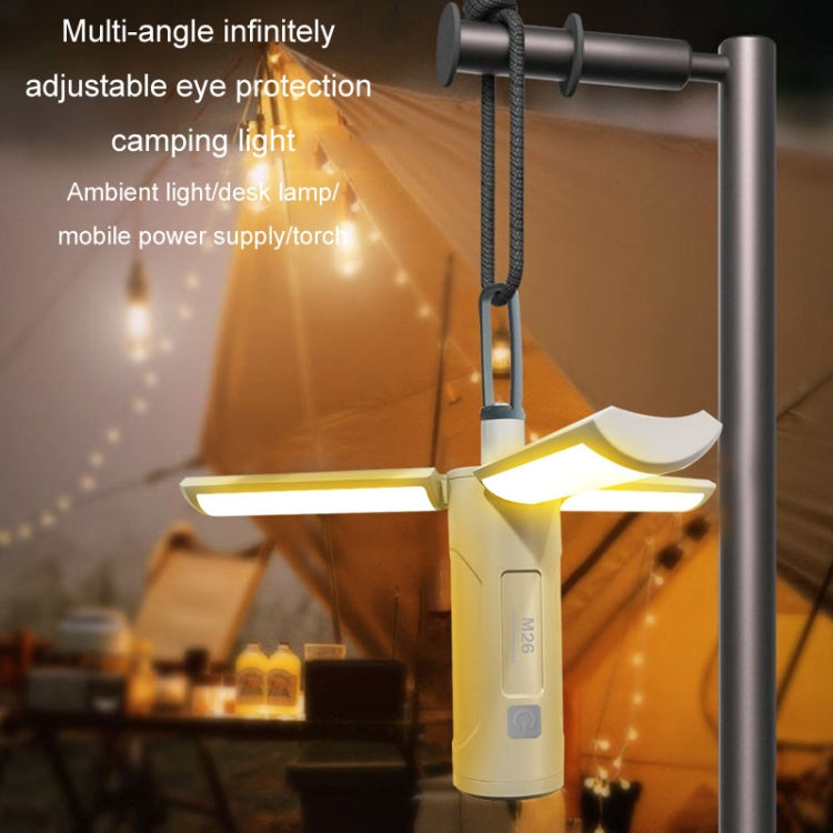 M26 Foldable Handheld Lamp Portable Triple Leaf Hook Outdoor Flashlight Multi-Functional Camping Light
