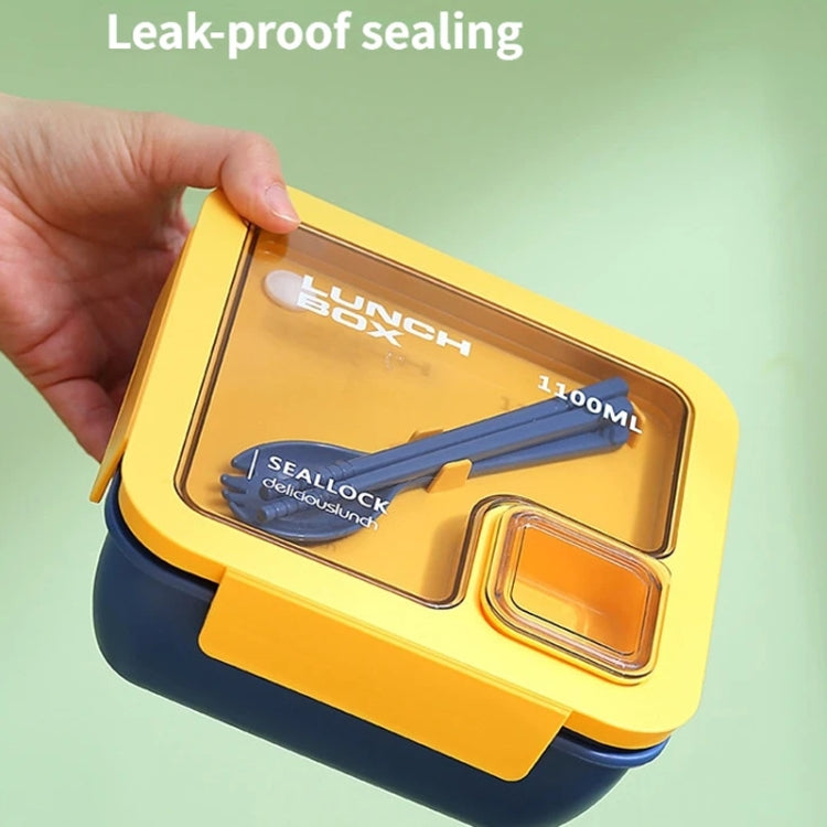 Rectangle Microwaveable Lunch Box Hermetic Bento Box with Spoon Chopsticks