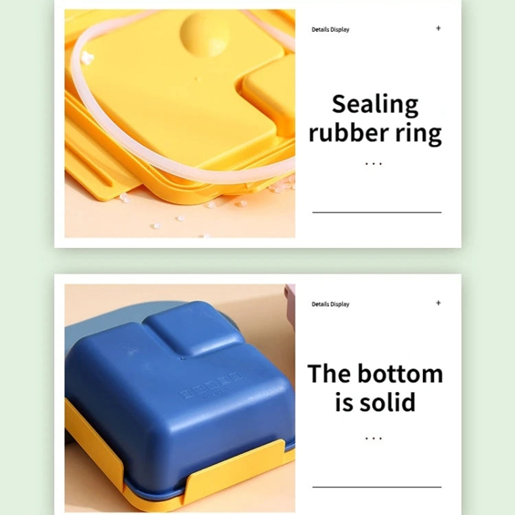 Rectangle Microwaveable Lunch Box Hermetic Bento Box with Spoon Chopsticks