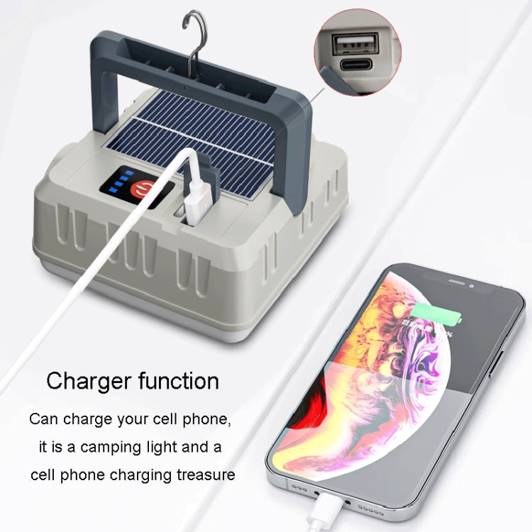 Outdoor Solar Energy Charging Camping Light Hanging Multi-Functional Tent Lamp Power Outage Emergency Lights