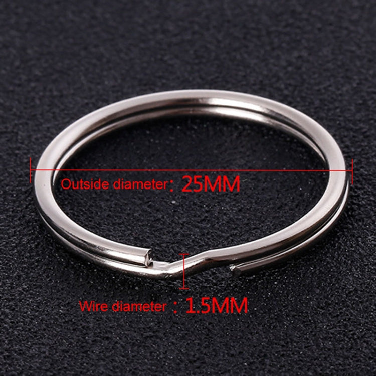 10pcs 1.5 X 25mm Key Holder Ring Metal Key Chain Charm Ring
