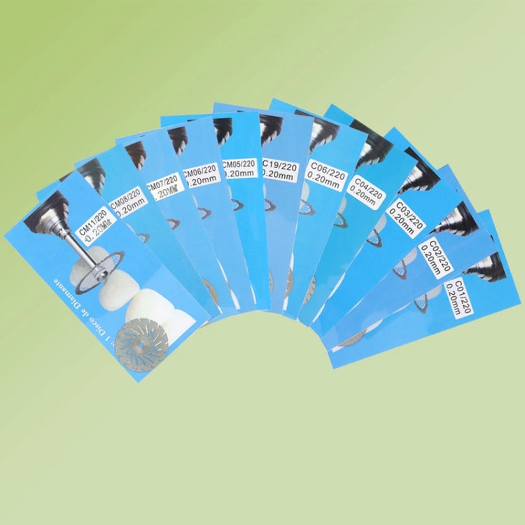 0.2mm Dental Lab Polishing Diamond Discs Dentist Rotary Cutting Tool