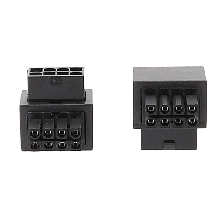 Motherboard CPU 8Pin Power Steering Connector Interface Steering Header 90 Degree Adaptor