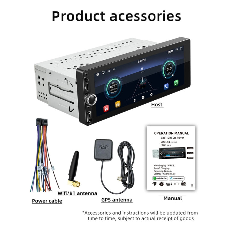 Car Universal Radio Wireless Bluetooth Hands-Free Android Navigation