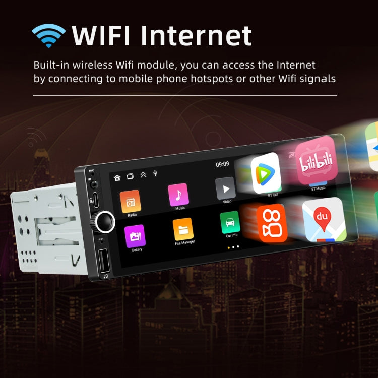 Car Universal Radio Wireless Bluetooth Hands-Free Android Navigation