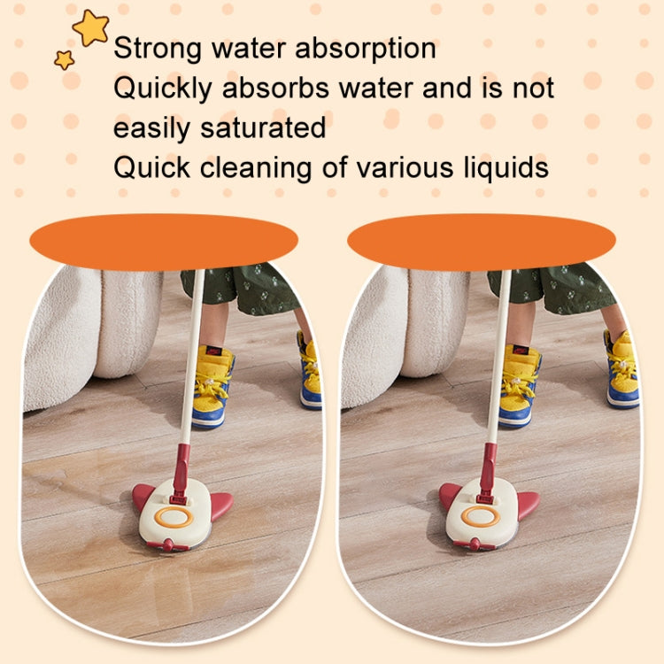 Airplane Shape Mop For Kids Mopping Tool Mini Spinning Floor Mop