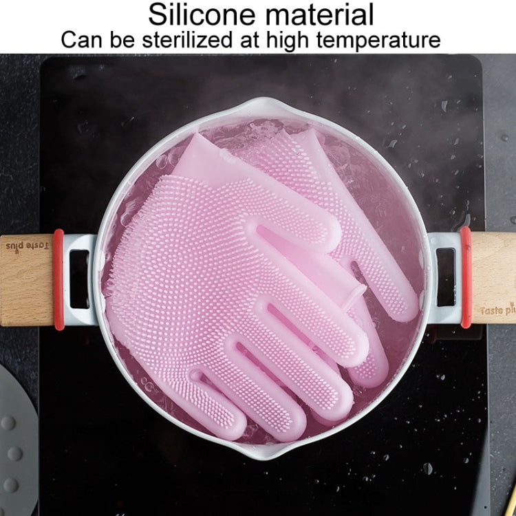 Kitchen Silicone Dishwash Gloves Male And Female Household Chores Cleaning Mitts