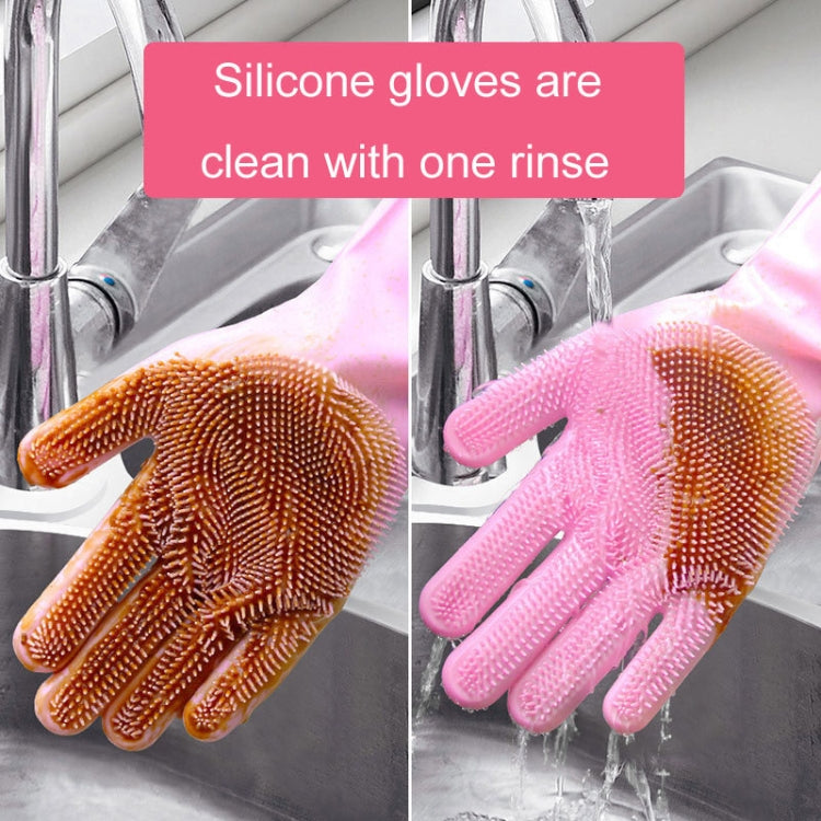 Kitchen Silicone Dishwash Gloves Male And Female Household Chores Cleaning Mitts