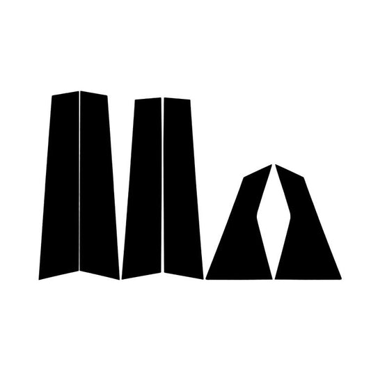 For 2016-2019 Honda Civic 6pcs /Set Universal B-Pillar Decorative Sticker For Left And Right Drive