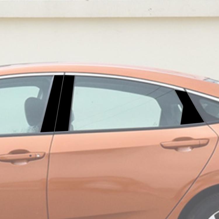 For 2016-2019 Honda Civic 6pcs /Set Universal B-Pillar Decorative Sticker For Left And Right Drive
